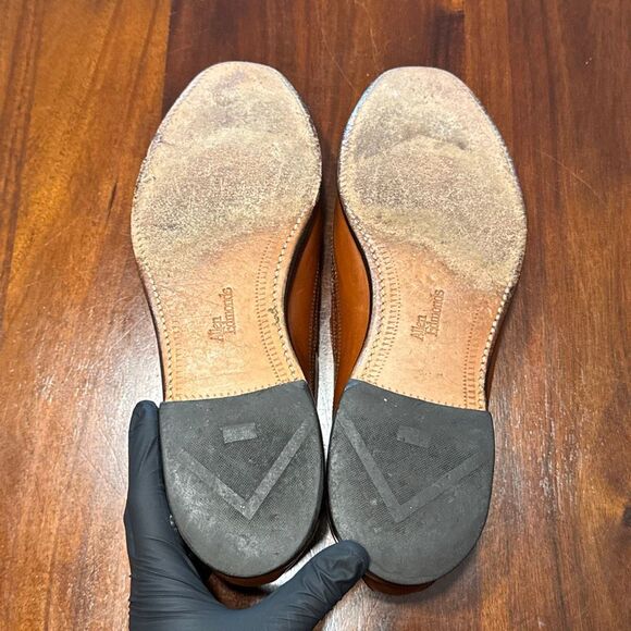 Allen Edmonds Manchester Tan Loafers Men’s US 10.5 C Wingtip - Picture 7 of 8